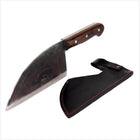 Serra Grande ''Cutelo Carbono'' cuchillo de cocina tradicional brasileño forjado a mano con hoja de 20,3 cm + funda de cuero genuino