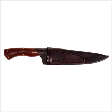 Serra Grande "Blacksmith Series" cuchillo de cocina tradicional brasileño cuchillo de chef forjado a mano hoja INOX 20,3 cm + funda de cuchillo de cuero genuino