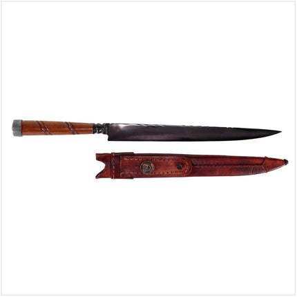 Serra Grande "Faca Pra Lida" cuchillo de cocina tradicional brasileño cuchillo de chef forjado a mano hoja de 8" + vaina de cuchillo de cuero genuino
