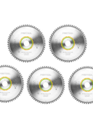 Festool 5x hoja de sierra circular de dientes finos HW 216 x 2,3 x 30 mm W60 216 mm 60 dientes (5x 500125)