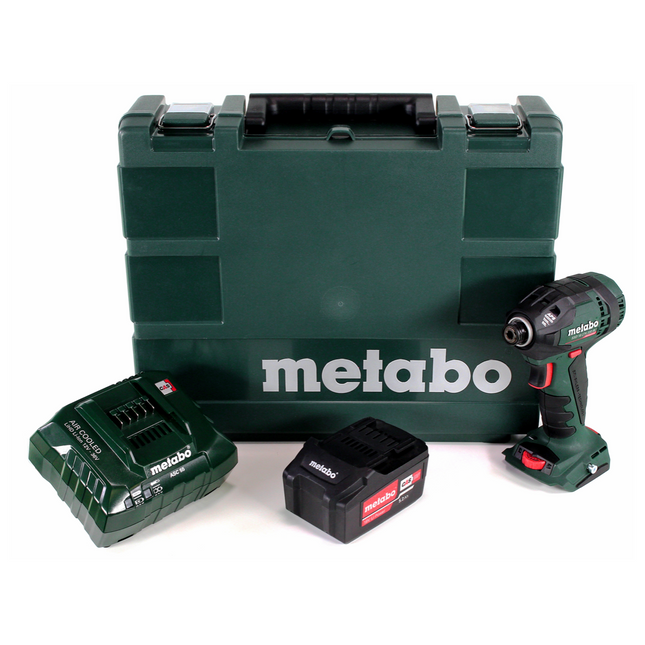 Metabo SSD 18 LTX 200 BL Atornillador de impacto inalámbrico 18V 1/4" 200Nm sin escobillas + 1x batería 5,2Ah + cargador + maletín