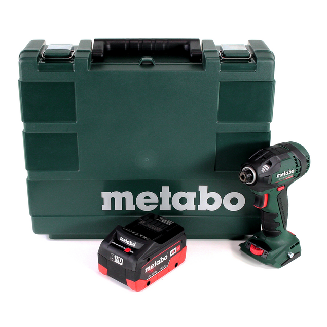 Llave de impacto a batería Metabo SSD 18 LTX 200 BL 18V 1/4" 200Nm sin escobillas + 1x batería 5,5Ah + maletín - sin cargador