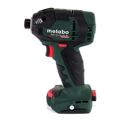 Metabo SSD 18 LTX 200 BL Atornillador de impacto inalámbrico 18V 1/4" 200Nm sin escobillas + 1x batería 5,5Ah + cargador + maletín
