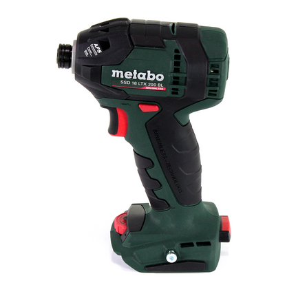Metabo SSD 18 LTX 200 BL Atornillador de impacto inalámbrico 18V 1/4" 200Nm sin escobillas + 2x batería 5,5Ah + cargador + maletín