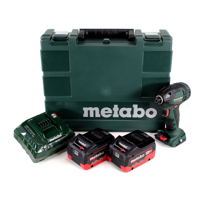 Metabo SSD 18 LTX 200 BL Atornillador de impacto inalámbrico 18V 1/4" 200Nm sin escobillas + 2x batería 5,5Ah + cargador + maletín