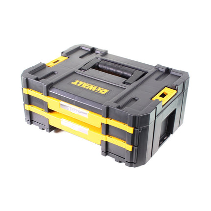 Caja de herramientas DeWalt DWST 1-70706 TSTAK IV + caja DT 70716 TSTAK CADDY para 5x ToughCases y 4x Tac Tac Box + juego de brocas y taladros para mampostería FlexTorq de 75 piezas.