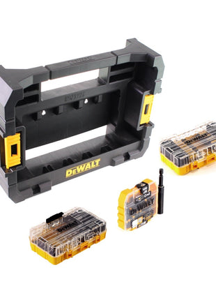 Caja de herramientas DeWalt DWST 1-70706 TSTAK IV + caja DT 70716 TSTAK CADDY para 5x ToughCases y 4x Tac Tac Box + juego de brocas y taladros para mampostería FlexTorq de 75 piezas.