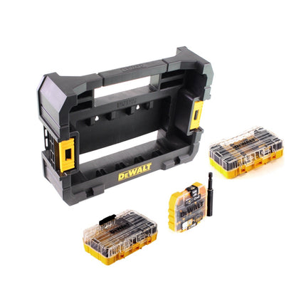 DeWalt DWST1-71229 Carro apilable con tabla rodante TSTAK + DWST 1-70706 TSTAK IV + Caja CADDY + Juego de brocas y taladros para piedra FlexTorq 75 piezas