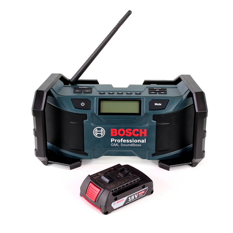 Radio de obra Bosch GML SoundBoxx 14,4-18V + 1x batería 2,0Ah - sin cargador