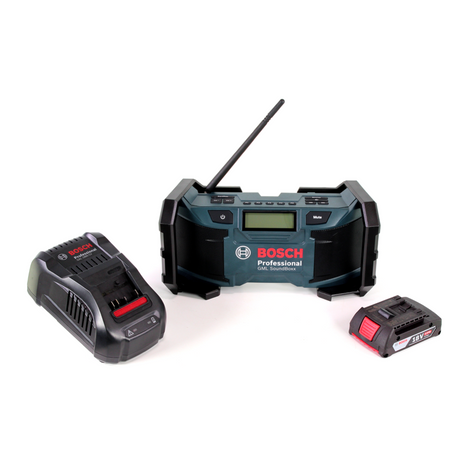 Radio de obra Bosch GML SoundBoxx 14,4-18V + 1x batería 2,0Ah + cargador