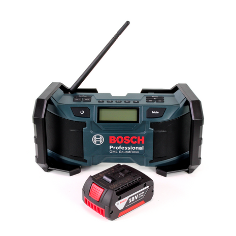 Radio de obra Bosch GML SoundBoxx 14,4-18V + 1x batería 3,0Ah - sin cargador