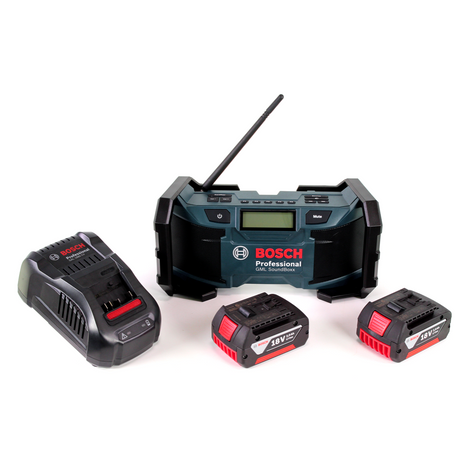 Radio de chantier Bosch GML SoundBoxx 14,4-18V + 2x batteries 3,0Ah + chargeur