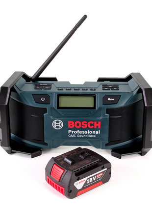 Radio de obra Bosch GML SoundBoxx 14,4-18V + 1x batería 5,0Ah - sin cargador