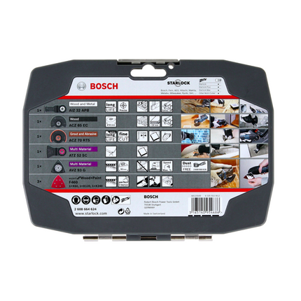 Multicortador a batería Bosch GOP 18 V-EC 18 V Starlock sin escobillas Solo + Starlock Set Best of Renovation 5 piezas. - sin batería, sin cargador