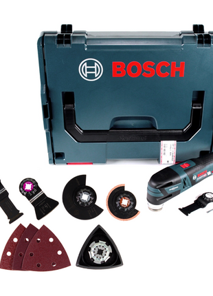 Bosch GOP 12V-28 Akku Multi-Cutter 12V Starlock Brushless Solo + Starlock Set Best of Renovation 5tlg. + L-Boxx - ohne Akku, ohne Ladegerät