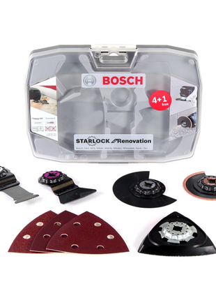 Bosch GOP 18V-28 Akku Multi-Cutter 18V StarlockPlus Brushless + Starlock Set Best of Renovation 5tlg. - ohne Akku, ohne Ladegerät