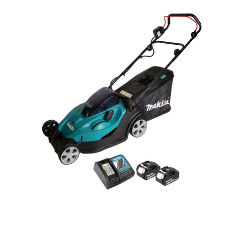 Makita DLM 431 RF2 tondeuse à gazon à batterie 36V (2x18V) 43cm + 2x batterie 3,0Ah + chargeur