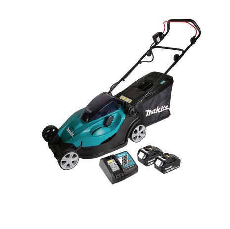 Cortacésped a batería Makita DLM 431 RT2 36V (2x18V) 43cm + 2x batería 5.0Ah + cargador