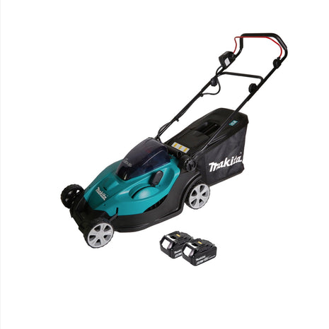 Cortacésped a batería Makita DLM 431 G2 36V (2x18V) 43cm + 2x batería 6.0Ah - sin cargador