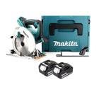 Makita DHS 710 FJ 36V Li-Ion Scie circulaire sans fil 190 mm + 2x Batteries 3.0Ah + Makpac - sans chargeur