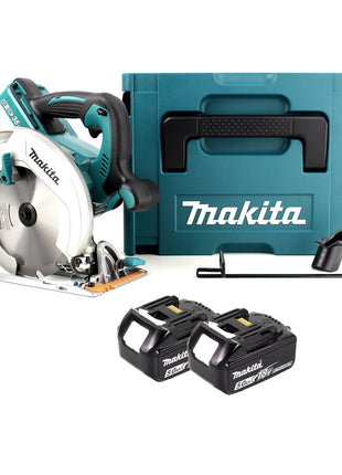 Sierra circular manual Makita DHS 710 TJ con batería de iones de litio de 36 V 190 mm + 2 baterías 5,0 Ah + Makpac - sin cargador