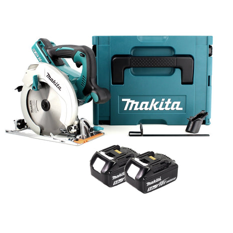 Makita DHS 710 TJ Scie circulaire sans fil 36V Li-Ion 190 mm + 2x Batteries 5.0Ah + Makpac - sans chargeur