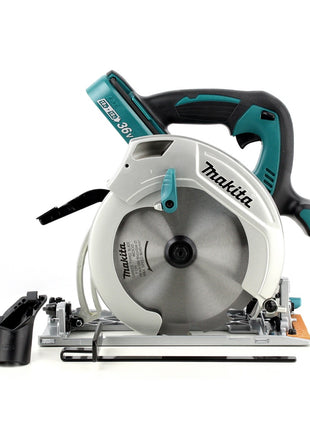 Sierra circular manual Makita DHS 710 TJ con batería de iones de litio de 36 V 190 mm + 2 baterías 5,0 Ah + Makpac - sin cargador