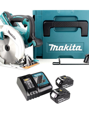 Makita DHS 710 RGJ 36V Li-Ion Scie circulaire sans fil 190 mm + 2x Batteries 6.0Ah + Chargeur + Coffret Makpac