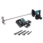 Makita DUT 130 RF batidora de batería 18V M14 sin escobillas + 2x baterías 3.0Ah + cargador