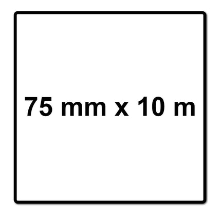 Mirka ABRANET 2x rollo de papel de lija 75mm x 10m P120 rollo de lija Velcro (2x 545BI001123R)