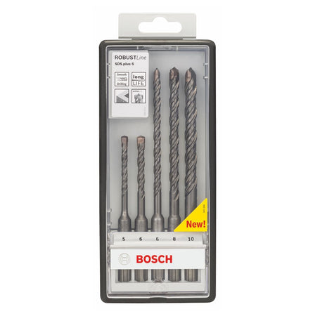 Bosch Robust Line SDS-plus 5 juego taladro percutor 5 piezas. 5/6/8/10 mm (2607019927) Certificado PGM