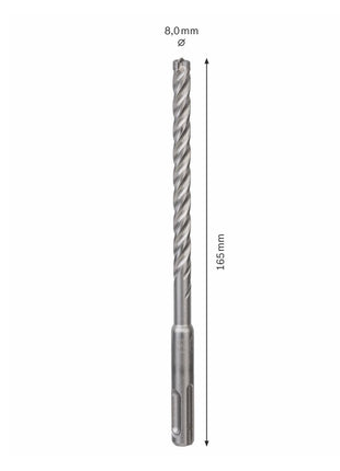 Bosch Hammerbohrer SDS-plus 7X Bohrer 8x100x165mm Carbide ( 2608576131 ) PGM zertifiziert - Toolbrothers