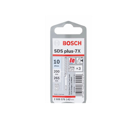 Bosch SDS-plus 7X Foret en carbure 10x200x265 mm, certifié PGM ( 2608576142 )