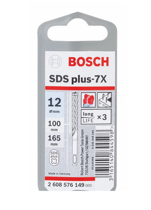 Taladro percutor Bosch SDS-plus 7X brocas 12x100x165mm carburo (2608576149) certificado PGM