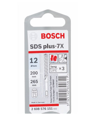 Taladro percutor Bosch SDS-plus 7X brocas 12x200x265mm carburo (2608576151) certificado PGM