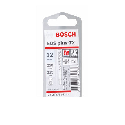 Taladro percutor Bosch SDS-plus 7X brocas 12x250x315mm carburo (2608576152) certificado PGM