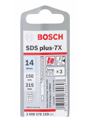 Taladro percutor Bosch SDS-plus 7X brocas 14x150x215mm carburo (2608576159) certificado PGM