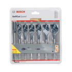 Bosch Self Cut Speed Set: Mèches plates 16/18/20/22/25/32mm, 7 pcs. + Rallonge 1/4