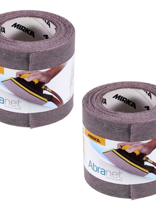 Mirka ABRANET 2x rollo de papel de lija 115mm x 10m P120 rollo de lija Velcro (2x 545BY001123R)