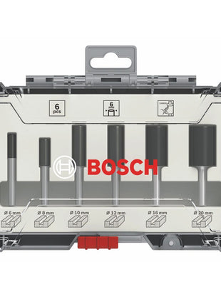 Juego de cortadores de ranuras Bosch de 6 piezas. 6/8/10/12/16/20 mm ( 2607017465 ) Eje de 6 mm