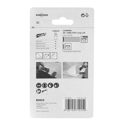 Bosch AIZ 32 AT Hoja de sierra para multiherramientas MetalMax / Carburo / Starlock / 32x40 mm ( 2608662018 )