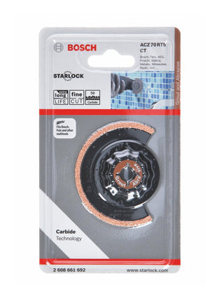 Hoja de sierra segmentada de corte estrecho Bosch ACZ 70 RT5 Starlock Carbide-RIFF 70 mm VPI1 (2608661692)