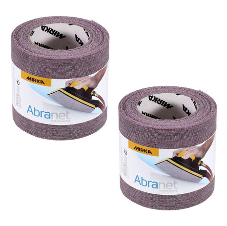 Mirka ABRANET 2x rouleau de papier de verre 115mm x 10m P240 rouleau de ponçage Velcro (2x 545BY001253R)