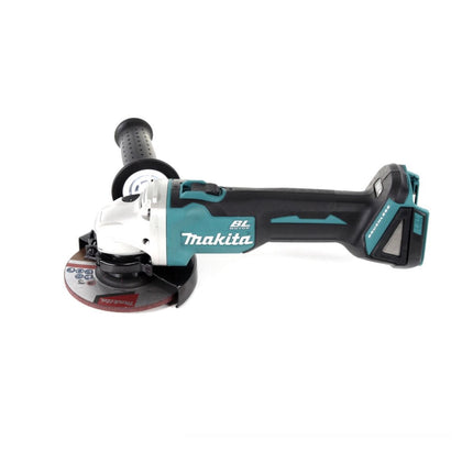 Amoladora angular a batería Makita DGA 504 RF1J 18 V 125 mm sin escobillas + 1x batería 3.0Ah + cargador + funda protectora + Makpac