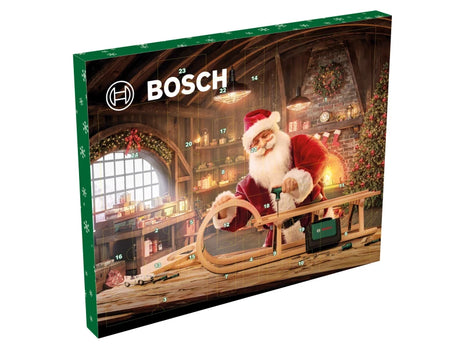 Calendrier de l'Avent 2024 de Bosch avec 33 outils ( 1600A0349X ) Tournevis à cliquet pour embouts, manche en T, tournevis de précision, tournevis pour embouts Stubby, accessoires, tire-bouchon, sacoche