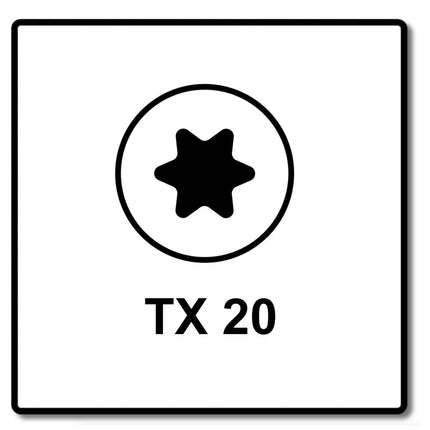 Fischer Power-Fast II FPF II tornillo para aglomerado 4,5x45 mm 500 piezas (670263) cabeza avellanada con rosca completa Torx, galvanizado, pasivado azul