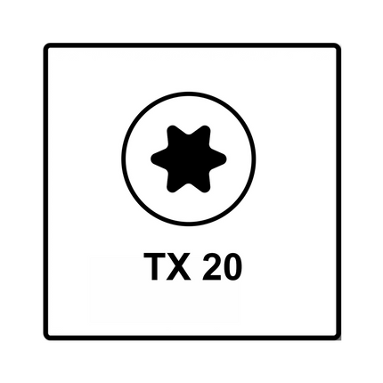 Fischer Power-Fast II FPF II Chipboard screw 5.0x40mm 500 pcs. Countersunk head with Torx drive, partial thread, galvanised, blue passivated (670373)