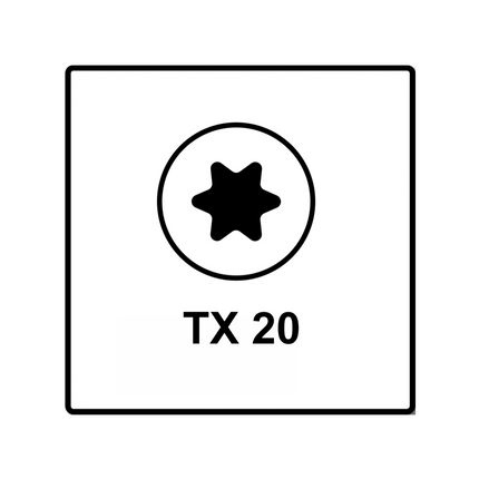Fischer Power-Fast II FPF II Chipboard screw 5.0x50mm 500 pcs. Countersunk head with Torx drive, partial thread, galvanised, blue passivated (670377)