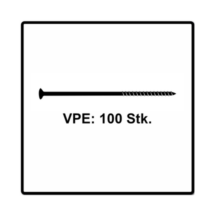 Fischer Power-Fast II FPF II tornillo para aglomerado 6,0x110 mm 100 piezas (670459) cabeza avellanada con rosca parcial Torx, galvanizado, pasivado azul