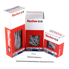 Fischer Power-Fast II FPF II Vis à bois aggloméré 6,0x160mm, Tête fraisée, Empreinte Torx ,Filetage partiel, Zingué blanc, Bleu passivé - 100 pcs. (670464)